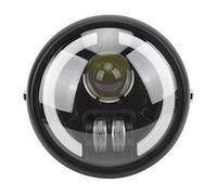 Tbest 6-Inch Motorcycle LED Headlight with Angel Eyes for Cruiser, Chopper, Cafe, and Bobber Models