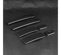 Tbest 6Pcs Car ABS Door Handle Cover Trim Carbon Fiber Pattern High Gloss Luxury Elegant Protective Scratch Resistant Self Adhesive Fit Grand STAREX H1 2019