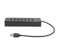 Tbest 7-Port USB 3.0 Hub High Speed 5Gbps Data Transfer with Blue LED Indicator Compact Multi-Port Splitter for Laptop PC Desktop Backward Compatible with USB 2.0