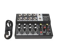 Tbest 8 Channel Sound Mixer Professional Audio Mixing Console with Aluminum Alloy Body 1200mAh Battery for Live Broadcasts Stage Performances Music Recording