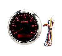 Tbest 85mm Tachometer 3000RPM with Hour Meter Red Backlight ?32V for Car RV Marine Boat Yacht ErPointer Tachometer Hour 85mm Meter The a Uses The Motor Accurately with Accuracy Fog and