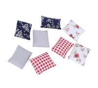 Tbest 8pcs Dollhouse Pillow, Soft Skin Friendly Cloth Miniature Pillow Cushion Furniture Toy for 1:12 Doll House (sofa (Sofa pillow)