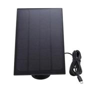 Tbest 8W Solar Panel for Bird Feeder Camera Outdoor Security Cameras USB C/Micro USB IP66 360° Mount Continuous Power Supply Weatherproof Black (Black)