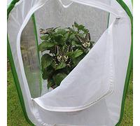 Tbest A Ventilated House Breeding Cage with Zip Design, Portable and Durable, for the Cultivation of, 15.7 * 15.7 * 23.6in (40 * 40 * 60cm)