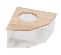 Tbest Acrylic safe hamster sand bath box, right angle fan bathroom for small pet hamsters, pet supplies