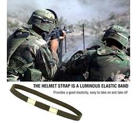 Tbest Adult Unisex Army Green Military Helmet Strap, 2pcs Reflective Camo Strap Replacement for M1 M35 M88 MICH Helmets, Tactical Helmet Accessories