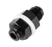 Tbest AN6 Fuel Cell Fitting, Fuel Cell Adapter with PTFE Washer, Splitter Built for, Great Appearance and Anti-, Suitable for Most Fluids, Black Anodized for AN6 Bulkhead Size
