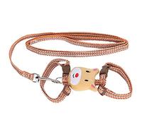 Tbest Anti Lost Cat Harness with Leash Escape Proof Pet Harness for Walking Soft Breathable Mesh Vest for Cats Small Dogs Rabbits Orange (Orange)
