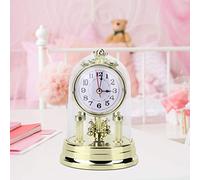 Tbest Antique european retro silent table clock, for living room decor and home ornaments