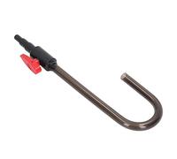 Tbest Aquarium Auto Filler Tube Wall Mounted with Control Valve for 3/8 1/2 3/4 Hose, Fish Top Off Refiller Pipe, Plastic Hook Design (Curved Hook (Bagged))