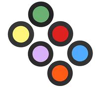 Tbest Astronomical Telescope Eyepiece Filters 6pcs Set 1.25 Inch Ocular Lens Planets Nebula Filter Colorful Plastic Threaded for Astronomy Enthusiasts