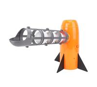 Tbest Automatic Baseball Pitching Machine, Includes 5 Baseballs, Extendable Plastic Bat for Outdoor Training, Easy Start, Quick Setup, Observe Rotation, Durable Design,