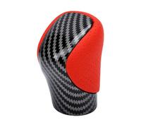 Tbest Automatic Shift Knob Carbon Fiber Red Perforated Leather Replacement for ES GS GX460 is NX RC RX 2014-2021