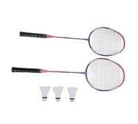 Tbest Badminton Rackets Kit for Outdoor Game Training with Anti-slip Handle and Carrying Bag (Pink Purple)