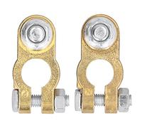 Tbest Battery Terminal Clamp Top Post Battery Terminal Connector Cable Brass Positive Negative 18mm 16mm Conductive Rustproof Universal