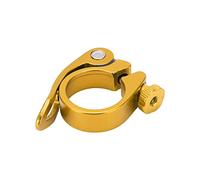 Tbest Bicycle Seatpost Clamp Quick Release Seat Clamp Aluminum Alloy 34.9mm with T6 Heat Treatment Novel Design for Bike Frame Seatpost 33.5-35.2mm (Gold)