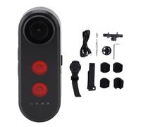 Tbest Bike Camera, 1080P 140° Wide Angle Rechargeable Bike Rear View Camera Recorder with Tail Light (64G)