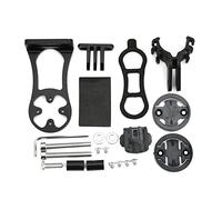 Tbest Bike Computer Mount Bike Gear Cycling Gear Bicycle GPS Extended Mount Double Lock Anti Rust with CNC Alloy Body and Plastic Adapters for Computer and Motion Camera (Black)