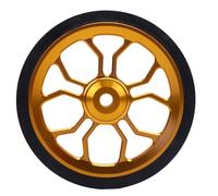 Tbest Bike Easy Wheel, Aluminum Alloy High Performance Bearing Lightweight Bicycle Replacement Easywheel for Folding Riding Cycling (GOLD)