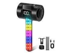 Tbest Bike Tail Light, COB High Brightness Intelligent Sensing Navigation Taillight Lamp for Night Riding (Colorful Intelligent Edition)