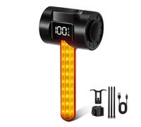 Tbest Bike Tail Light, COB High Brightness Intelligent Sensing Navigation Taillight Lamp for Night Riding (Red Light Intelligent Edition)
