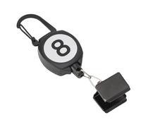 Tbest Billiard Chalk Holder, Keychain Design, Retractable Cord, Premium ABS Material, Standard Chalk Compatibility, Enhanced Convenience, Easily Access Your, for Billiard (Quadrate)