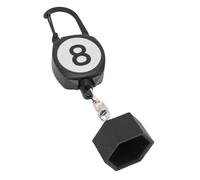 Tbest Billiard Chalk Holder, Keychain Design, Retractable Cord, Premium ABS Material, Standard Chalk Compatibility, Enhanced Convenience, Easily Access Your, for Billiard (Hex)