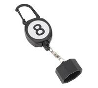 Tbest Billiard Chalk Holder, Keychain Design, Retractable Cord, Premium ABS Material, Standard Chalk Compatibility, Enhanced Convenience, Easily Access Your, for Billiard (Octagonal)
