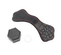 Tbest Billiard Chalk Holder, Portable Magnetic Pool Chalk Holder with Leather Clips, Stylish & Functional Accessory for Snooker Tool Accessories
