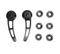 Tbest Black Billet Aluminum Door Handle Kit Vintage Style Exterior Car Handles Replacement for Nova Torino Falcon Hot Rod Classic Engines Alloy Coating 4 1 / Inches