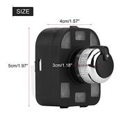 Tbest Black Chrome Car Rearview Mirror Switch Knob High Sensitivity Heating Gear Control for A2 A4 A6 4F0 959 565 Durable Comfortable Touch Easy Installation