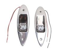 Tbest Boat LED Navigation Light Stainless Steel Marine Grade Red Green Side Bow Teardrop Sailing Signal Warning for Yachts Boats Under 20 Meters