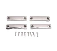 Tbest Boat Top Strap Pad Eye Footman Loop Marine Grade 316 Stainless Steel Tie Down Pad Eyes with Screws for Kayaks Boats Canoes and Marine Use 42mm Silver 4pcs