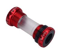 Tbest Bottom Bracket Thread Crankset Bearing BB Bearing Hollow Crankset Sealed 24mm Aluminum Alloy Smooth Rotation Waterproof for Integrative 68-73mm Shell (Red)