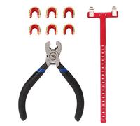 Tbest Bow Nocking Points Pliers Set T Ruler Nocking Buckle Pliers Kit Archery Compound Pulley Bow Turning Kit with Premium Aluminum Alloy for Long Reverse (Red)