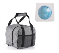 Tbest Bowling Ball Bag Padded Single -Dead Partial Holder for Accessories, Black Oxford Fabric Material, Ideal for Bowling Enthusiasts