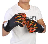 Tbest Boxing Gloves Long -however Padded Sparring Gloves for Muay Thai Kickboxing Adults Red/black (Black)