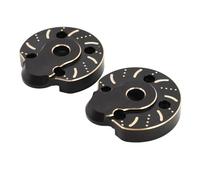 Tbest Brass Portal Cover Plates for Capra SCX10 III 1/10 RC Crawler Car Front Rear Axle Weighted Black Hard Coated Drive Housing