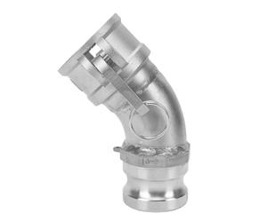 Tbest Cam and Groove Hose Fitting 45 Degree Elbow | Brass, Aluminum alloy, 2 inch, Durable, Wide application, Hydraulic oil compatibility
