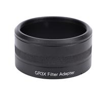 Tbest Camera Lens Filter Adapter Tube Aluminum Alloy 49mm Threaded Mount Compatible with GR3X for Wide Angle Macro Telephoto Lenses Photography Accessories