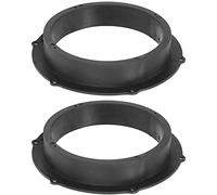 Tbest Car Speaker Adapter Rings ABS Black 2Pcs Set Universal Mounting Bracket Spacer for 408 Front Back Door Audio System