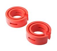 Tbest Car Spring Shock Absorber Bumper Flexible Rubber Buffer Power Cushion Coil Spacer for Trucks SUVs and Sedans 2 Pcs Set Durable Heat (C)