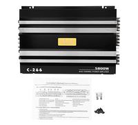 Tbest Car Stereo Amplifier Car Amplifier Auto Power Amp 12V 5800W 4 Channel 4 Speaker THD 0.02% 20Hz-20KHz with 6-10GA Power Wire for