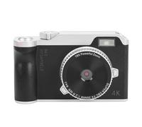 Tbest CCD Camera HD Flip Screen 16X Digital Zoom 4K Video Recording Autofocus Portable Vintage for Vlogging Photography ABS Material 2.4 Inch (White)