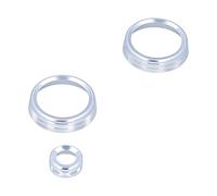 Tbest Center Control Knob Cover,3pcs Air Conditioner o Volume Knob Cover Fit for Defender 2020-2021(Silver)