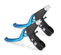 Tbest Chain Color Blue, 1Pair ycle Brake Levers Hand Brakes, Aluminium Alloy Bike Brake Level Handlebar ycle Brake Handle Universal Replacement for Mountain Bike Road Bike Folding ycle