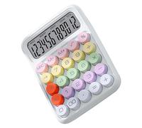 Tbest Colorful Calculator Mechanical Keyboard Electronic Desktop with Numeric Keypad for Home School Office Yellow (White)