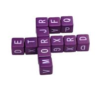 Tbest Crossword Dice Game, 12 Pcs 1.5x1.5cm Letter Dice Set for Fast Paced Word Spelling, with Thousands of Letter Combinations, Fun Educational Game for Family Gathering Party G