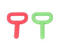 Tbest D Letter Sensory Chew Toys for Babies & Autistic Kids - 2pcs Handheld Teething Toys, Food Grade Silicone, Gum Relief & Motor Skill Development