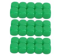 Tbest Dice Set 30PCS 16MM Plastic Rounded 6 Sided DIY Sticker Cubes For Game Party Fun Math Teaching Learning Letters Numbers (Green)